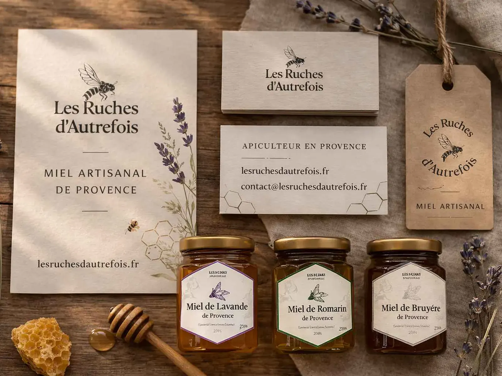 Les Ruches d'Autrefois, charte graphique et print