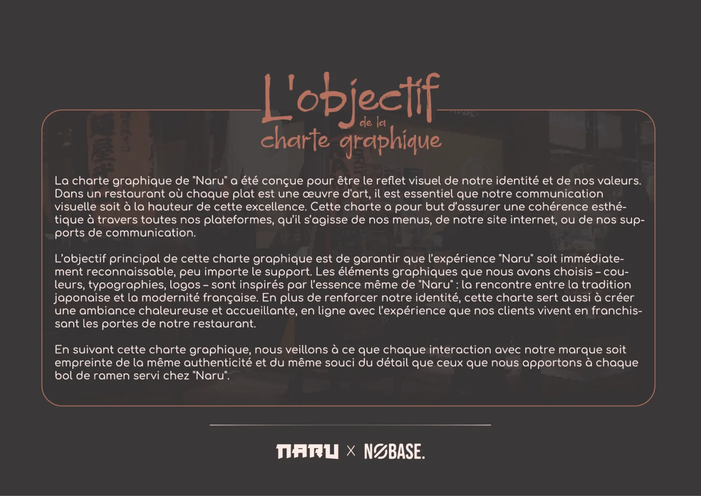 NARU, objectif de la charte
