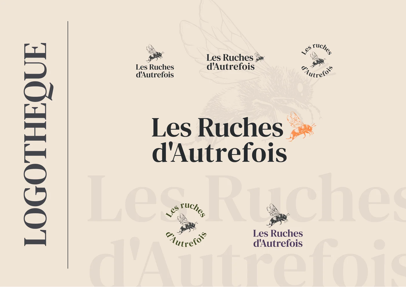 Les Ruches d'Autrefois, logotype et déclinaisons