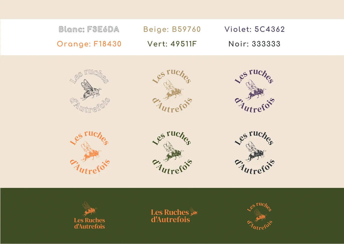 Les Ruches d'Autrefois, éléments graphiques