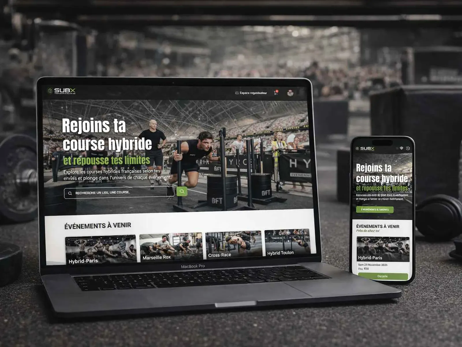 SUBX, design d'application SaaS pour l'événementiel sportif